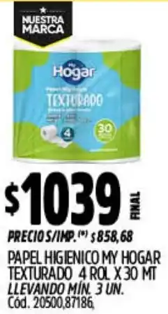 Supermercados Yaguar My hogar papel higienico texturado oferta