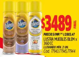 Supermercados Yaguar Blem lustra muebles oferta