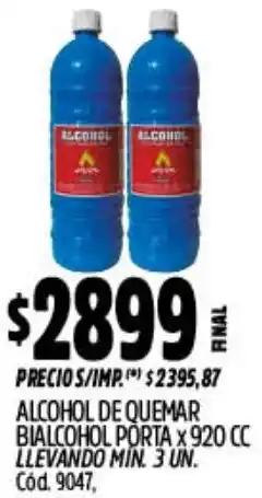 Supermercados Yaguar Bialcohol porta alcohol de quemar oferta