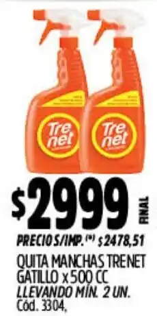 Supermercados Yaguar Trenet quita manchas gatillo oferta