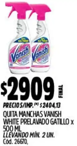 Supermercados Yaguar Vanish quita manchas white prelavado gatillo oferta