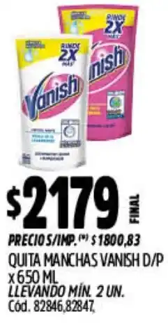 Supermercados Yaguar Vanish quita manchas d/p oferta