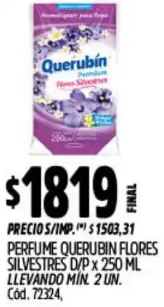 Supermercados Yaguar Querubín perfume flores silvestres d/p oferta