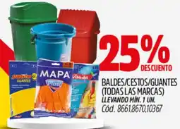Supermercados Yaguar Baldes/cestos/guantes oferta