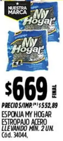 Supermercados Yaguar My hogar esponja estropajo acero oferta