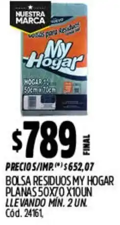 Supermercados Yaguar My hogar bolsa residuos planas oferta