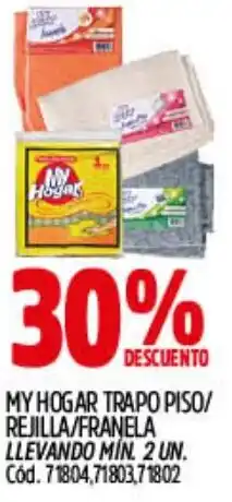 Supermercados Yaguar My hogar trapo piso/ rejilla/franela oferta