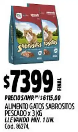 Supermercados Yaguar Sabrositos alimento gatos pescado oferta