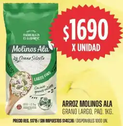 Supermercados Vea Molinos ala arroz grano largo, paq. oferta