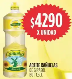 Supermercados Vea Cañuelas aceite de girasol, bot. oferta