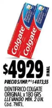 Supermercados Yaguar Colgate dentifrico original oferta