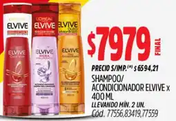 Supermercados Yaguar Elvive shampoo/ acondicionador oferta