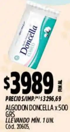 Supermercados Yaguar Doncella algodon oferta