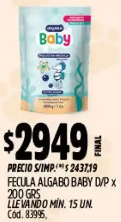 Supermercados Yaguar Algabo baby fecula d/p oferta
