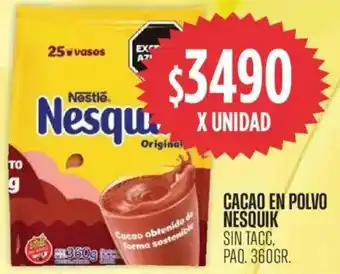 Nestlé nesquik cacao en polvo