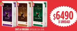 Supermercados Vea La virginia café cápsulas, cja. oferta