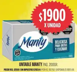 Supermercados Vea Manty untable paq. oferta