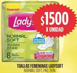 Supermercados Vea Ladysoft toallas femeninas normal soft, paq. oferta