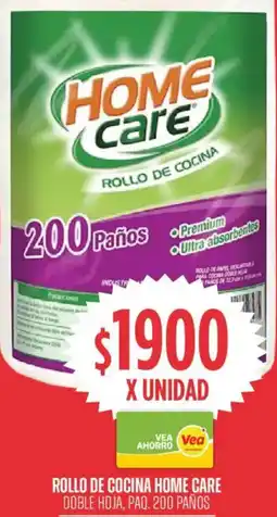 Supermercados Vea Home care rollo de cocina doble hoja, paq. oferta