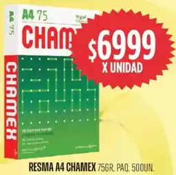 Supermercados Vea Chamex resma A4 paq. oferta