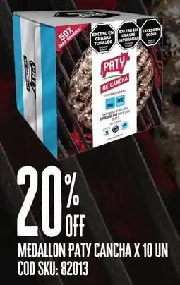 Supermercados Yaguar Paty medallon cancha oferta