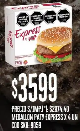 Supermercados Yaguar Paty medallon express oferta