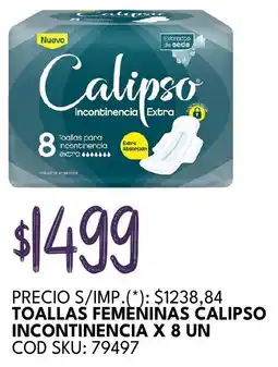 Supermercados Yaguar Calipso toallas femeninas incontinencia oferta