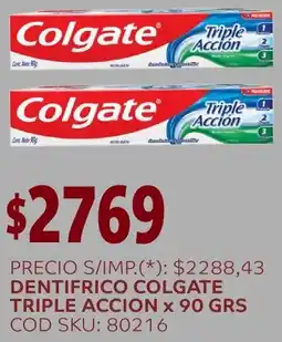 Supermercados Yaguar Colgate dentifrico triple accion oferta