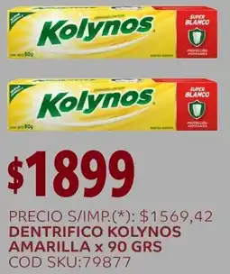Supermercados Yaguar Kolynos dentrifico amarilla oferta