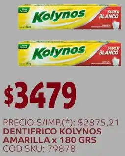 Supermercados Yaguar Kolynos dentifrico amarilla oferta