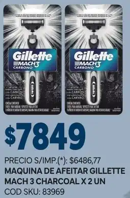 Supermercados Yaguar Gillette maquina de afeitar mach 3 charcoal oferta
