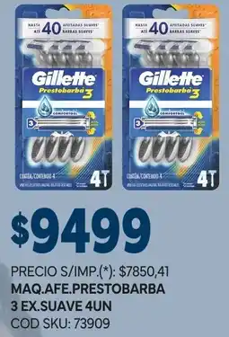 Supermercados Yaguar Gillette maq.afe.prestobarba 3 ex.suave oferta