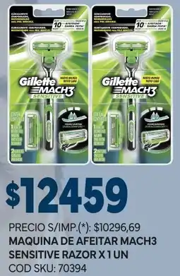 Supermercados Yaguar Gillette emach3 maquina de afeitar sensitive razor oferta