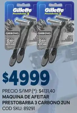 Supermercados Yaguar Gillette maquina de afeitar prestobarba 3 carbono oferta