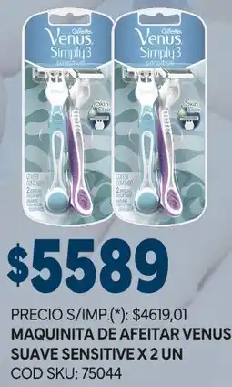 Supermercados Yaguar Venus maquinita de afeitar suave sensitive oferta