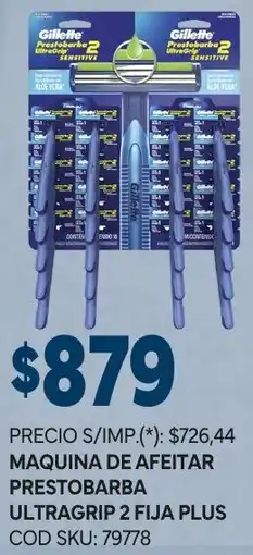 Supermercados Yaguar Gillette maquina de afeitar prestobarba ultragrip 2 fija plus oferta