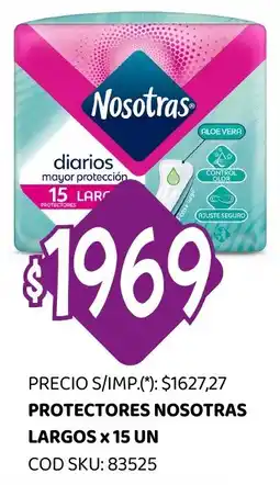 Supermercados Yaguar Nosotras protectores largos oferta