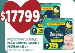 Supermercados Yaguar Pampers pañal babydry pequeño oferta