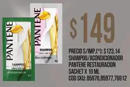 Supermercados Yaguar Pantene shampoo/acondicionador restauracion sachet oferta