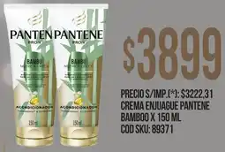 Supermercados Yaguar Pantene crema enjuague bamboo oferta