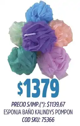 Supermercados Yaguar Kalindys esponja baño pompon oferta