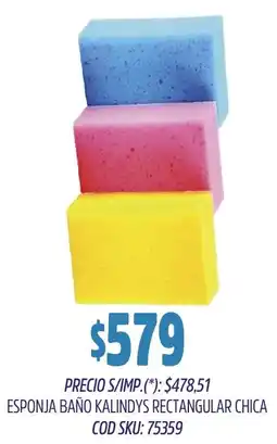 Supermercados Yaguar Kalindys esponja baño rectangular chica oferta