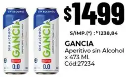 Diarco Gancia aperitivo sin alcohol oferta