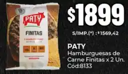 Diarco Paty hamburguesas de carne finitas oferta