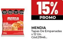 Diarco Mendia tapas de empanadas oferta