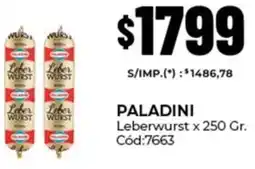 Diarco Paladini leberwurst oferta