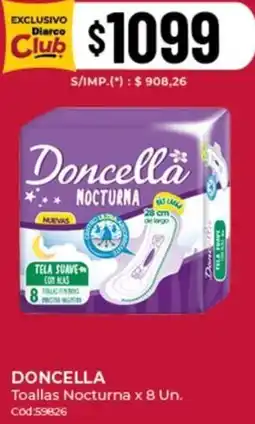 Diarco Doncella toallas nocturna oferta