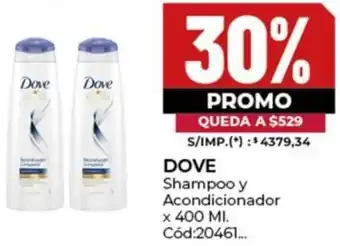 Diarco Dove shampoo y acondicionador oferta