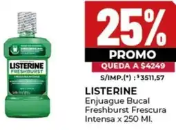 Diarco Listerine enjuague bucal freshburst frescura intensa oferta