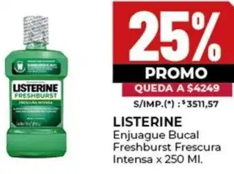 Listerine enjuague bucal freshburst frescura intensa